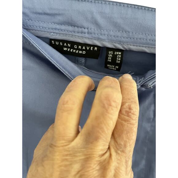 Susan Graver Weekend Womens 24W Comfort Leisure Ankle Pants Stretch Summer - Picture 4 of 8